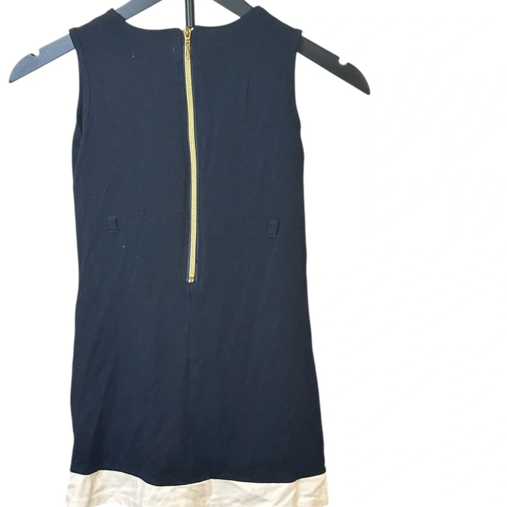 Lotti Top — Girls Black / Dark Navy & Cream Sleeveless Dress, Size 12